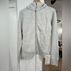 Lululemon Scuba Full Zip Hoodie Heathered Core Ultra Light Grey size: 6 NWT